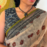 Mishrita Terracotta Petal Kota Saree