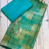 Mishrita brush dyed silk saree