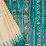 Temple Bordered Tussar Silk Saree - Green