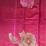 Ombre tussar applique saree