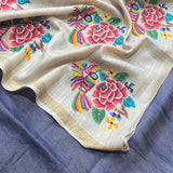 Tussar petit point saree