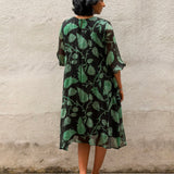Pleated Chiffon Dress