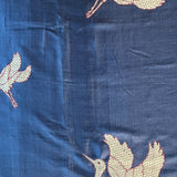 Tussar applique saree