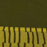 Chartreuse block printed supenet saree