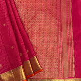 Charita Pink Micro checks Silk Saree