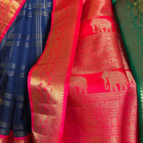 Sumangala Checkered Kanchipuram Silk Saree