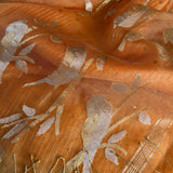 Metallic handwoven organza saree