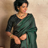 Charita mat weave kanchi silk saree