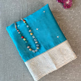 Tussar chikan work saree