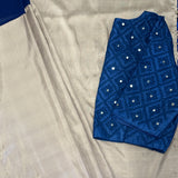 Mishrita Colour Blocked Chiffon Saree