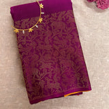 Trayi Maroon Vanasingaram Kanchipuram Silk Saree