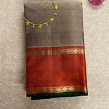 Vera Kolam Contrast Border Kanchipuram Silk Saree