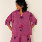 Elements Tulips Relaxed Fit Ikat Shirt - Orchid