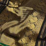 Mila korvai kalamkari printed kanchipuram silk saree