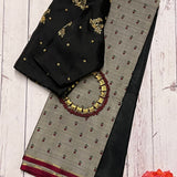 Mila half and half little flowers kanchipuram silk saree
