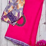 Mishrita organza saree with kanchi silk pallu