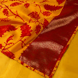 Mishrita organza saree with kanchi silk pallu