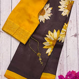 Mila sunflower kanchipuram silk saree