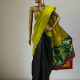 Mishrita organza saree with kanchi silk pallu