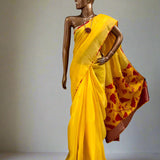Mishrita organza saree with kanchi silk pallu