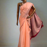 Mishrita organza saree with kanchi silk pallu