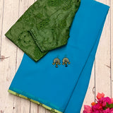 Mishrita chiffon saree with kanchi silk pallu