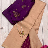 Alani striped kanchipuram silk saree