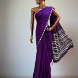 Mishrita chiffon saree with kanchi silk pallu