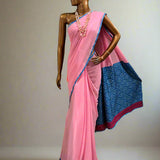 Mishrita chiffon saree with kanchi silk pallu