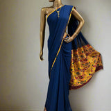 Mishrita chiffon saree with kanchi silk pallu