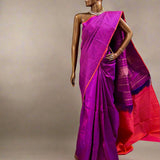 Nihira rising lines kanchipuram silk saree