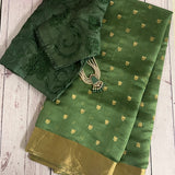Lotus chandheri silk saree