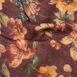 Printed gold tissue fabric