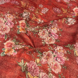 Printed gold tissue fabric