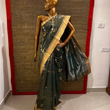 Tissue floral chandheri silk saree