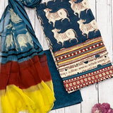 Pichwai printed cotton kurta set