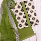 Hand printed cotton kurta set
