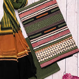 Polka printed applique kurta set