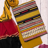 Polka printed applique kurta set