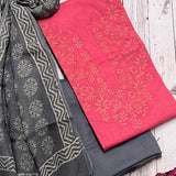 Linen embroidered kurta set
