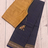 Rudraksh bordered kanchi cotton saree