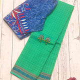 Rudraksh bordered kanchi cotton saree