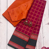 Veldhari checked kanchi cotton saree