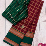 Veldhari checked kanchi cotton saree