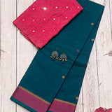 Leheriya bordered kanchi cotton saree