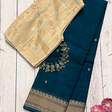 Multi bordered kanchi cotton saree