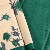 Veena chrysanthemum tussar saree
