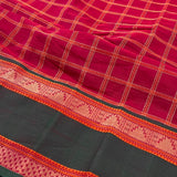 Veldhari checked kanchi cotton saree