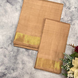 Sah A striped border kanchi silk dhoti set