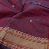 Multi bordered kanchi cotton saree